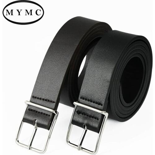 MYMC Women Men Genuine Leather Luxury Strap Male Belts for Suit Pants Jeans new Fashion Classice Vintage Pin Buckle Leather Belt