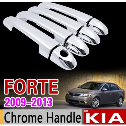 For Kia Forte 2009 - 2013 TD Chrome Door Handle Cover Trim Set 2010 2011 2012 Never Rust Car Accessories Stickers Car Styling