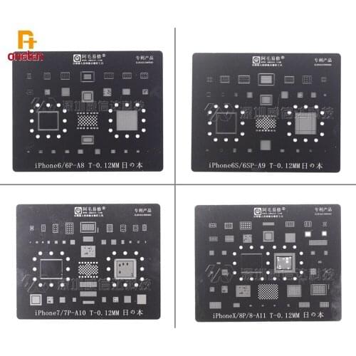 Amao High Quality BGA Reballing Stencil Kits Solder Template Set For Mobile Phone 6G 6s 7Plus 8 8P IC Chip Rework Repair Tools