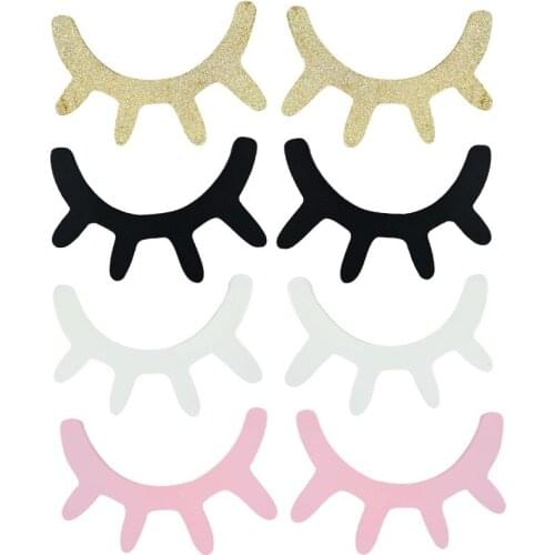 1 Pair Black Gold Pink Gray Ehite 3D Eyelash Wall Sticker for Kids Room Bedroom Decor Nordic Style Cute Hanging Eyes Decoration