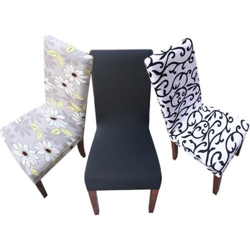 TUEDIO Printing Dining Chair Cover Spandex Cover for Wedding Hotel Restaurant Chair Elastic Band Universal Size 24 Colors