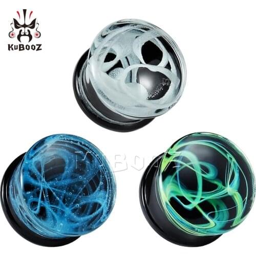 Grainy Stone Ear Gagues Strechers Flesh Body Jewelry Earring Expanders Fashion Gift For Women Men Glass Piercing Tunnels