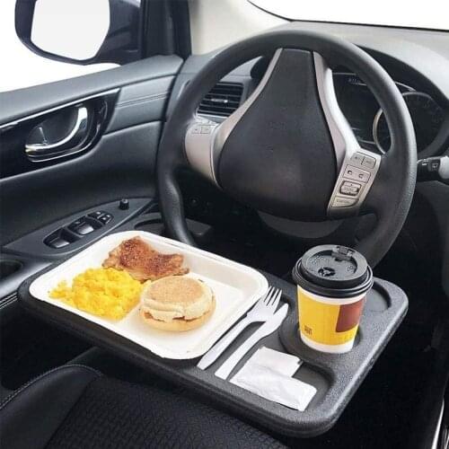 Portable Car Laptop Notebook Desk Mount Stand Universal Steering Wheel Eating Drinking Tray Board Dining Table Holder