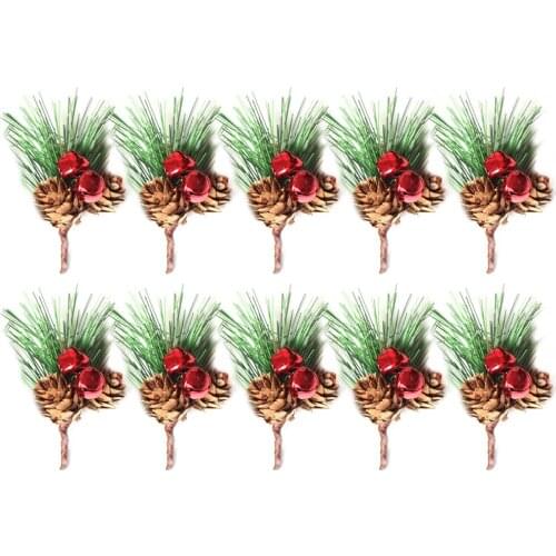 Holiday Decorations Christmas Flower Simulation Mini Pine Needle Pendant Gifts Artificial Simulation 10pcs Berry Twig Branches