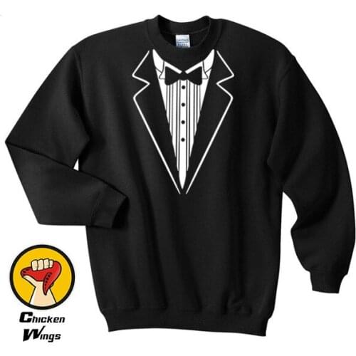 Tux Shirt, Tuxedo Shirt, Groomsmen Shirt, Groomsmen Gift, Best Man Shirt Crewneck Sweatshirt Unisex More Colors XS - 2XL