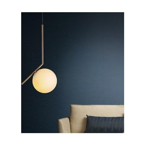 Modern Glass Ball LED Pendant Lights Hanglamp Nordic Simple Pendant Lamp Hanging Lamp For Bedroom Bathroom Bar Home Lighting