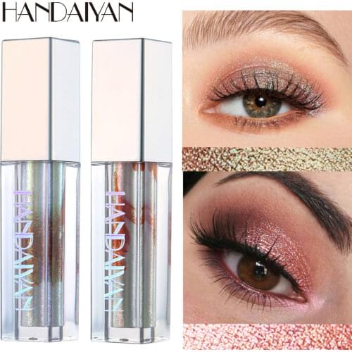 HANDAIYAN Marble Glitter Eyeshadow for Lazy Girl Big Eyes Smoky Makeup Shimmer Eye Shadow Powder Palette Brighten Shine Shadows