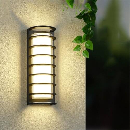 30W Waterproof LED Garden Porch Light Aluminum Outdoor Wall Lamp Modern Balcony Gate Entrance Aisle Terrace Wall Light