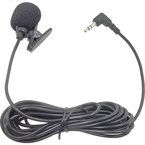 Lavalier/Lapel Clip-on Omnidirectional Condenser Microphone 3.5mm Mini Mic with Easy Clip on System