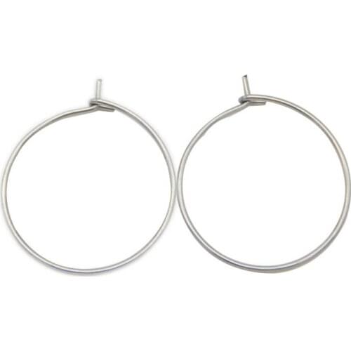 50pcs Silver Tone Stainless Steel Open Cuff earring For Women Blank Ball Charm Earrings Base Jewelry Findings Components B