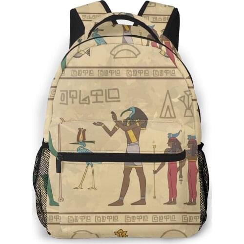 Backpack Women Shoulder Bag For Teenage Girls Egypt Hieroglyphic Bagpack Female Ladies School Backpack
