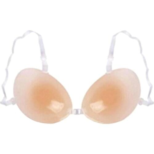 Womens Silicone Bra Adhesive Stick On Gel Push Up Bra Strapless Backless Bra Invisible