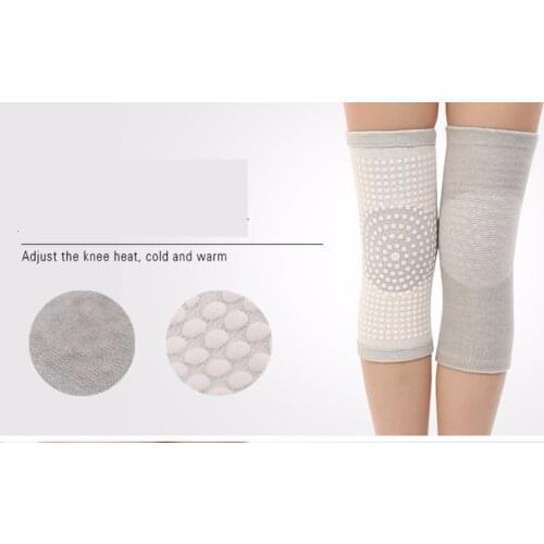 1 pair 2 pieces high elastic breathable bamboo charcoal knee support tourmaline magnetic knee brace pad patella