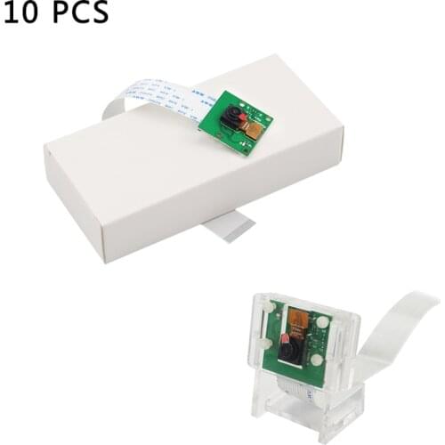 10 Pcs Raspberry Pi Camera 5MP OV5647 Camera | Flat Cable |Acrylic Holder for Raspberry Pi 4 Model B / 3B+ / Zero