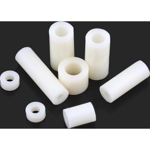 100pcs M3 White Nylon ABS Non-Threaded Spacer Round Hollow Standoff Washer ID 3.2mm PCB Board Spacer Screws Washer