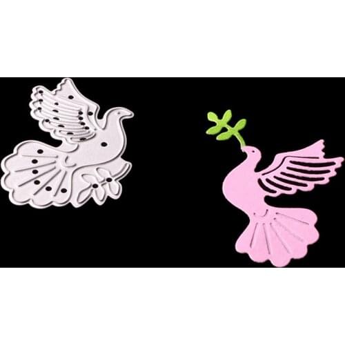 2018 scrapbooking dies metal stamps Peace dove green leaves cutting dies for scrapbooking craft dies metal cutting dies new