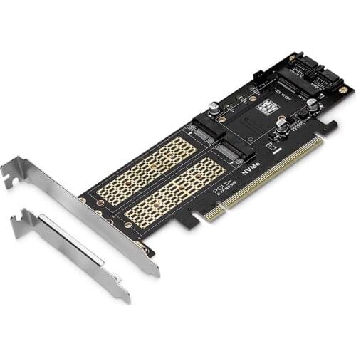 3 in 1 NGFF and MSATA SSD Adapter Card,M.2 NVME to PCIE/M.2 SATA SSD to SATA III/MSATA to SATA Adapter for 2280/2260
