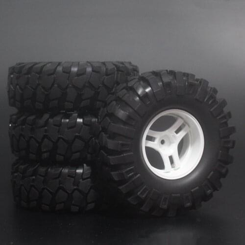 4PCs Rubber 108mm 1.9'' Rock Crawler Tyre Sponge inserts Included Wheels Rim For 1:10 Scale RC Model Car Tamiya CC01 D90