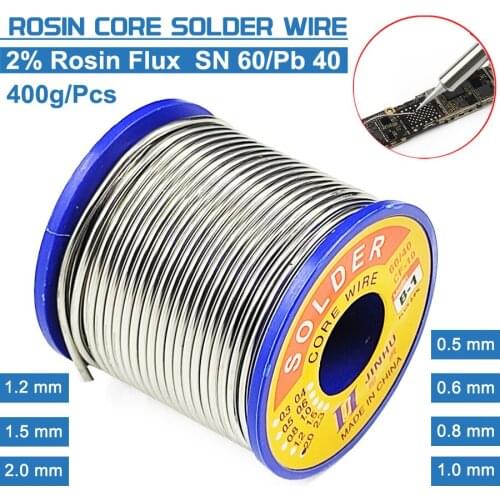 400G Solder Core Wire 0.5/0.6/0.8/1.0/1.2/1.5/2.0mm CF-10 60/40 2% Rosin Flux Tin Lead Solder Wire Core For Welding