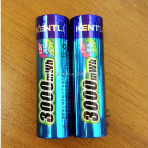 2X KENTLI 3000mWh AA battery 1.5V AA rechargeable battery battery lithium polymer battery for BBS microphone