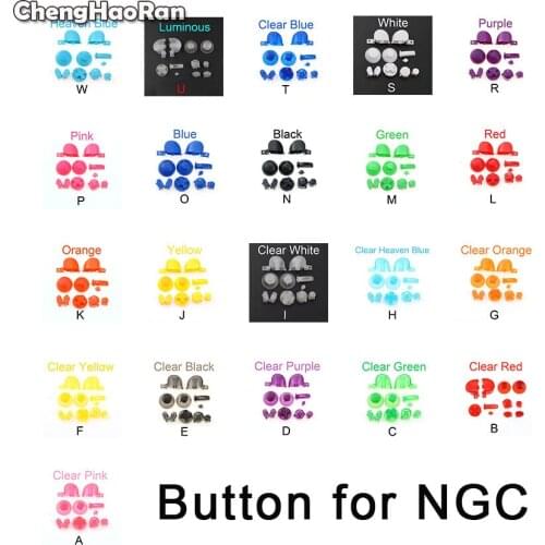 ChengHaoRan Analog Thumbstick Cap Buttons Keypads Y X A B Z Buttons Joystick Caps for Nintend Gamecube For NGC Controller