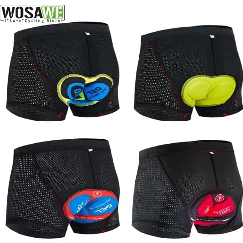 Mens Cycling Underwear Bicycle Mountain MTB Shorts Riding Bike Sport Shockproof 5D GEL Pads Compression Tights Shorts