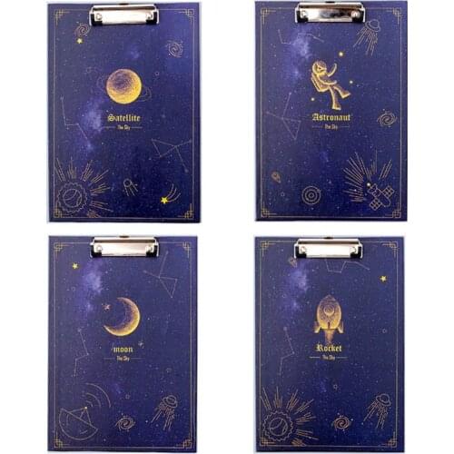 Creative Dream Starry Sky File Folder Clipboard A4 Writing Board School Supply