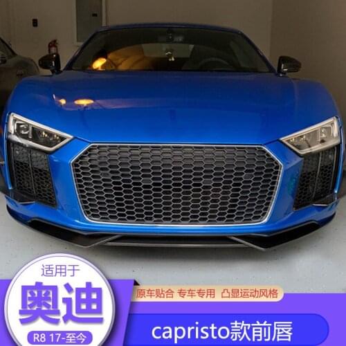Lively2021 Fit For Audi R8 Modified Carbon Fiber Front Lip Side Skirt Wind Knife Tail Wrap Around Kit