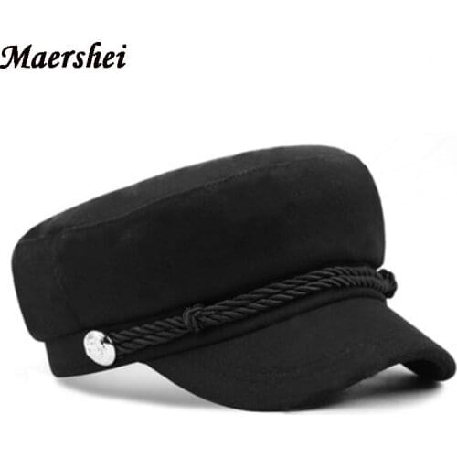 MAERSHEI Women Military Hat Gorras Planas Snapback Caps Female Casquette Cap Winter Vintage Hats