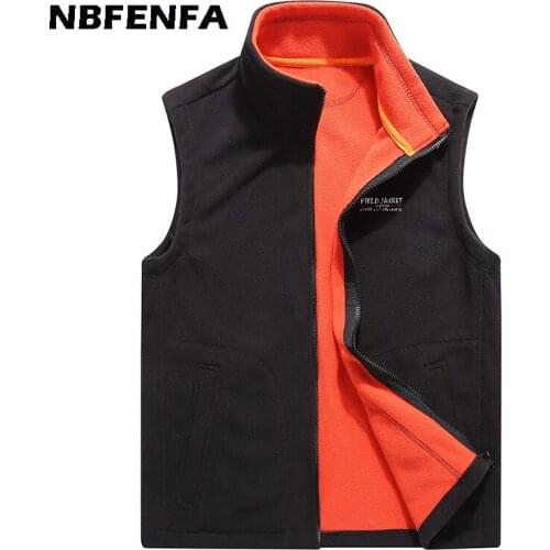Men Fleece Vest Sleeveless Jackets Male Warm Coat Fashion Warm Solid Outerwear Mens Brand Clothing Spring Autumn Vests LX047