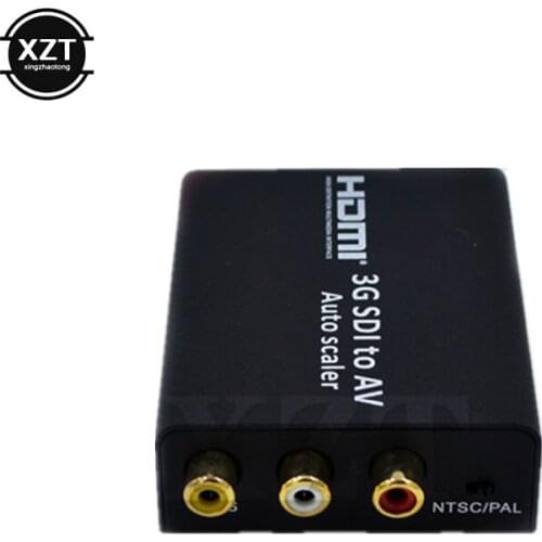 New 3G SDI TO AV Converter BNC RCA Audio Scaler Support convert SD-SDI HD-SDI 3G-SDI DC 5V Signal For TV High definition famale