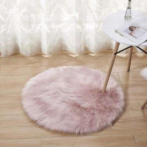 Solid Sheepskin Wool Carpet Hot 15 Colors Chair Cover Bedroom Faux Mat Seat Pad Plain Skin Fur Plain Fluffy Area Rugs Washable