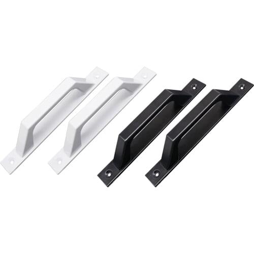 Sliding Barn Door Handle, Aluminum Replacement Hardware for Wooden Garden Door Shed Doors - Black, White