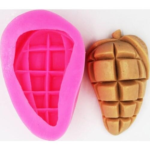 Mango with Leaf Silicone Soap mold silicone 3d handmade mould DIY Craft molds S604