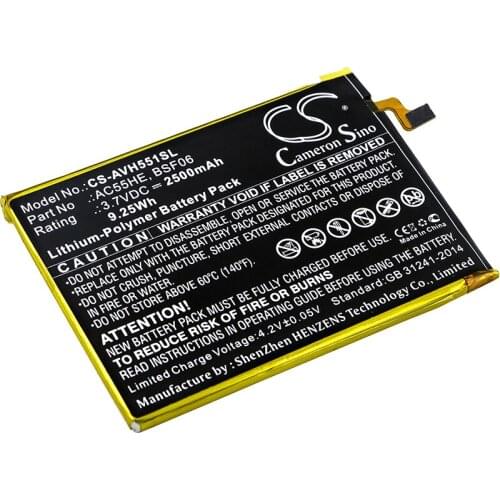 Cameron Sino Mobile SmartPhone Replacement Li-Polymer Battery 2500mAh For AC55HE Alcatel 55 Helium Ultra, A55 Free Tools