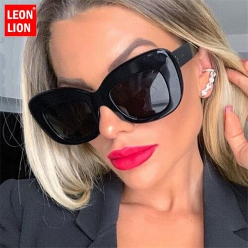 LeonLion Fashion Sunglasses Women 2021 Luxury Brand Street Beat Shopping Mirror Vintage Ocean Lens Oculos De Sol Gafas UV400