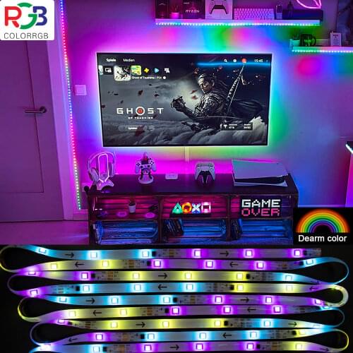 ColorRGB LED Strip Lights WS2811 Dreamcolor led strip, Rainbow effect ,Chasing Multicolor Effect，Remote control,Bluetooth