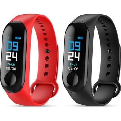 Running Walking Pedometer M3 Blood Pressure Monitor Heart Rate Fitness Tracker Smart Bracelet Step Counter Waterproof Pedometers