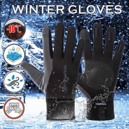 Cycling Gloves -10 Degree Winter Warm Thermal MTB Bike Gloves Snowboard Bicycle Gloves Touchscreen Waterproof guantes ciclismo