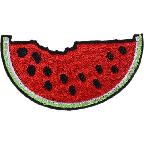 Hot Water Melon Fruit Embroidered Patch Appliqued Iron On For Hats Clothes Sweater Bag Socks Garment Accessory