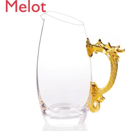High-End White Wine Glass Glass Wine Set Set Chinese Household Wine Decanter 12 Tass Gift Customization