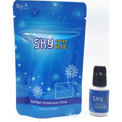 5 Bottles 1-2s Fast Dry Korea Sky Glue S+ for Eyelash Extension Most Powerful 5ml Black Cap Lashes Glue Long Lasting 6~7 weeks