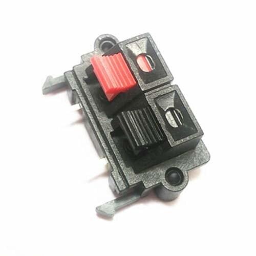 Black&Red 2-Pins 2 Positons Push Type Speaker Terminal Board Connector NEW