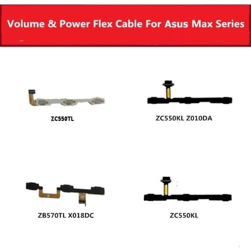 Volume & on Power Flex Cable For Asus Zenfone 4 Max ZC550TL ZC550KL ZC550KL ZB570TL X018DC Switch button Connector flex ribbon