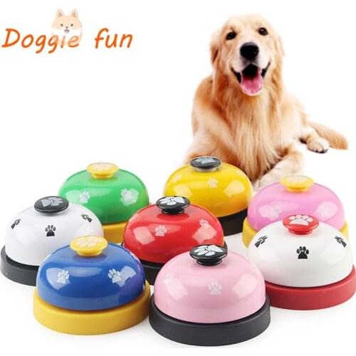 Dog Toy Pet Toy Training Called Dinner Treat Small Bell Footprint Ring Dog Interactive Toys For Teddy Chihuahua Puppy Pet Call