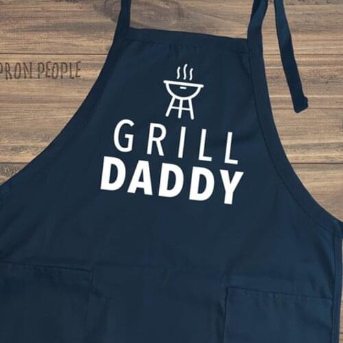 Custom Funny Apron for Men,Grill Daddy Apron,Personalized Fathers Day Gifts For Him,BBQ Apron Gag Grill Gift for Cooking Guys