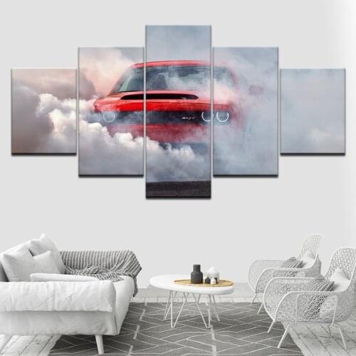 Canvas Painting dodge challenger demon Wall Art Pictures 5 Pieces Modular Wallpapers Poster Print for living room Home Decor