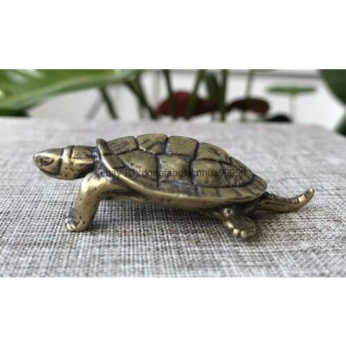 China Bronze Brass Evil spirit TortoiseTurtle Feng Shui Animal Statue Sculpture