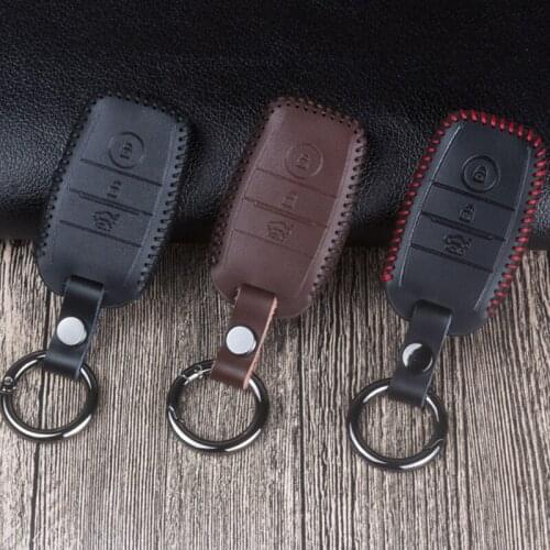 Leather Car Remote Key Case Cover For Kia Rio Sportage 3 4 QL Cerato Optima K2 K3 K5 Ceed Sorento Soul Forte Picanto Accessories