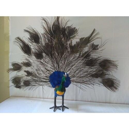 Beautiful simulation peacock model polyethylene&furs colourful peacock doll model gift about 50x40cm 1464